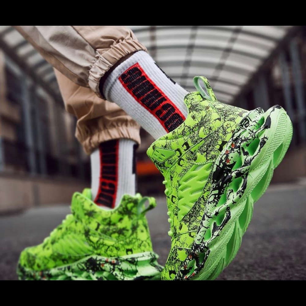 Slime!!! Rouge Graffiti’s High top chunky’s - Picture 3 of 4